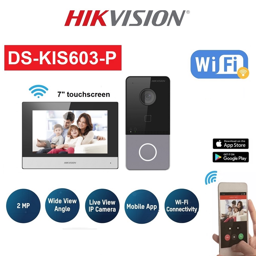 Ds kis603 p ip комплект видеодомофонии wi fi с функцией удаленного управления с телефона