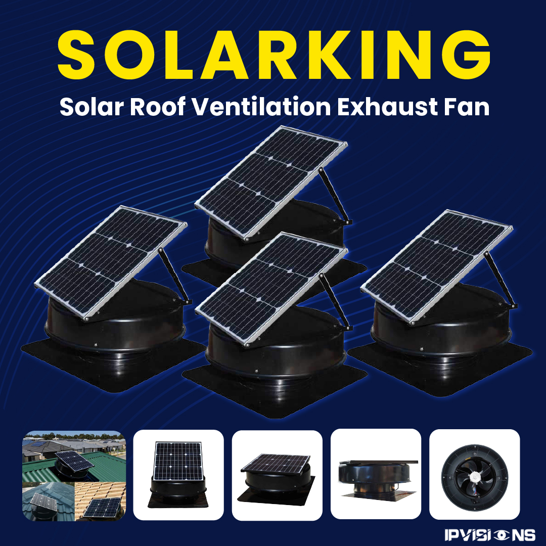 4 Sets x SolarKing Solar Roof Fan/Solar Roof Ventilation Fan